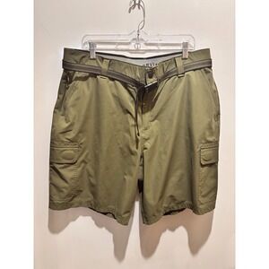 Orvis Mens Green Shorts With Belt Size 38